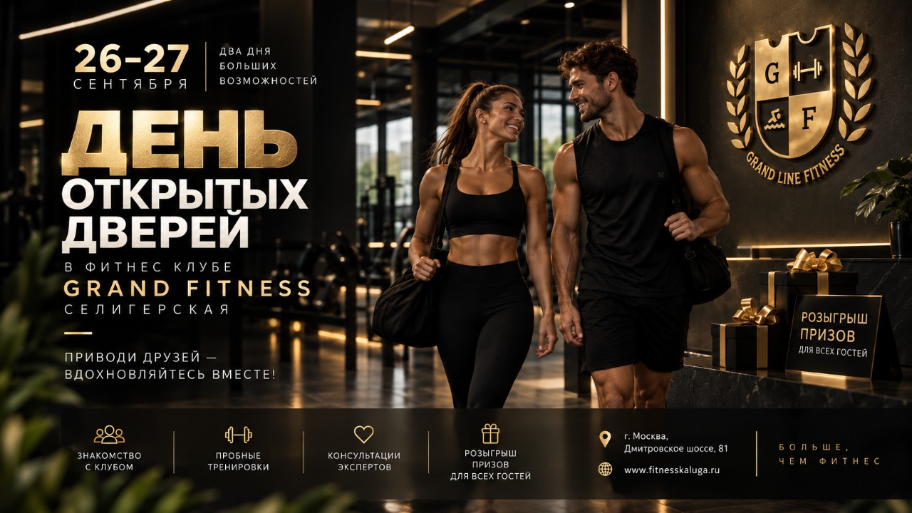День открытых дверей Grand Fitness Селигерская — 26 и 27 сентября